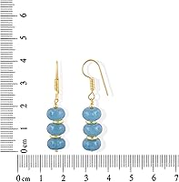 Vista 119 de Gempires Lightweight Beaded Earrings Handmade Gemstone Jewelry Hypoallergenic Gold Plated Dangling Earrings For Women