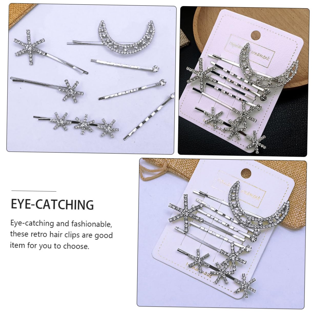minkissy 21pezzi Fermagli Per Forma Di Stella e Accessorio Decorativo Hollowed Per Donne e Ragazze