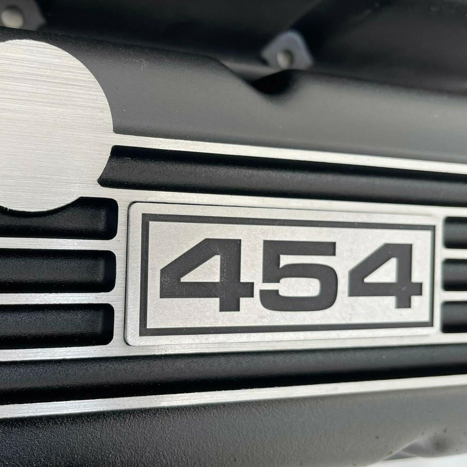 Big Block Chevy 454 Valve Covers, Classic Finned - Black - Ansen USA