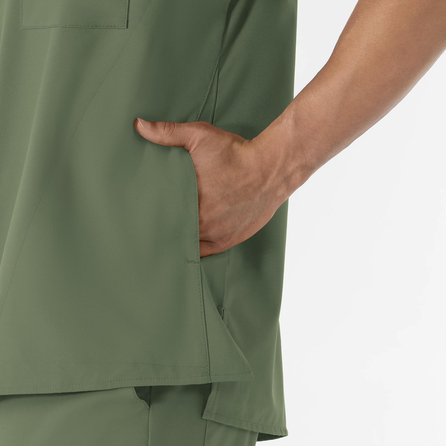 WINK Scrubs for Men, W123, V-Neck Tops with 6 Pockets