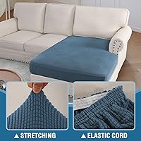 Vista 463 de H.VERSAILTEX 2025 New Sectional Couch Covers 8 Pieces Stretch Sofa Covers for Sectional Sofa Set Separate L Shaped Couch Cover for Both Left/Right