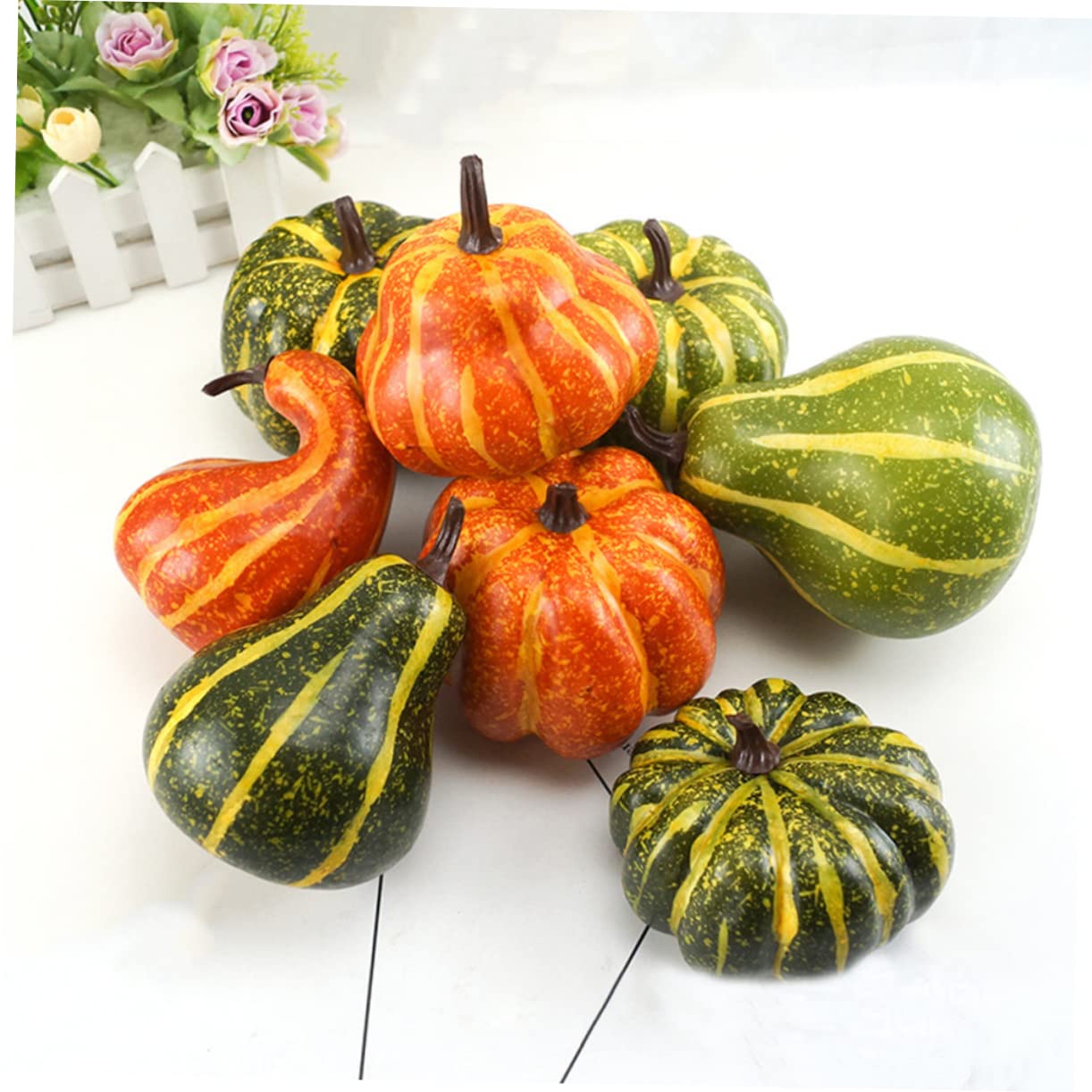 Abaodam 16 STK Kürbis- Halloween-kürbis Realistisch Faux Eicheln Ornamente Schaumkürbis Künstliches Halloween-gemüse Gefälschtes Gemüse Herbstdeko Modell Gefälschter Kürbis