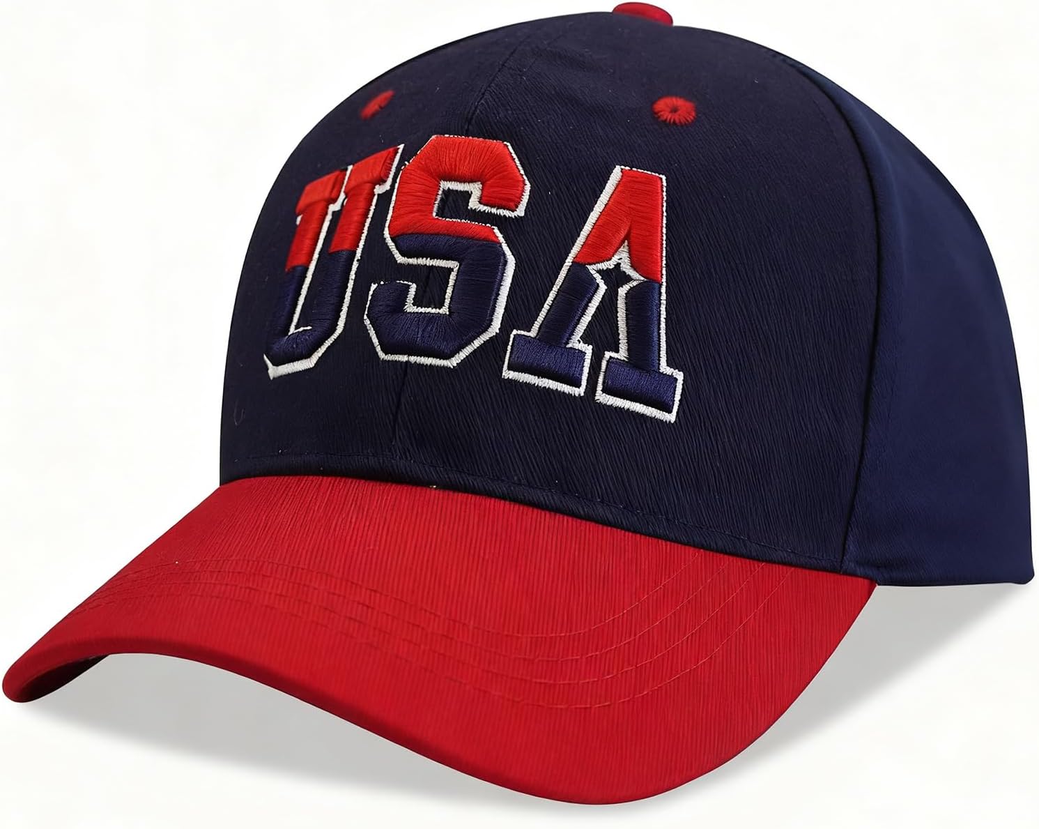 American Flag Patriotic Baseball Cap | Embroidered USA Flag 100% Cotton Adjustable Hat for Men & Women - Image 4