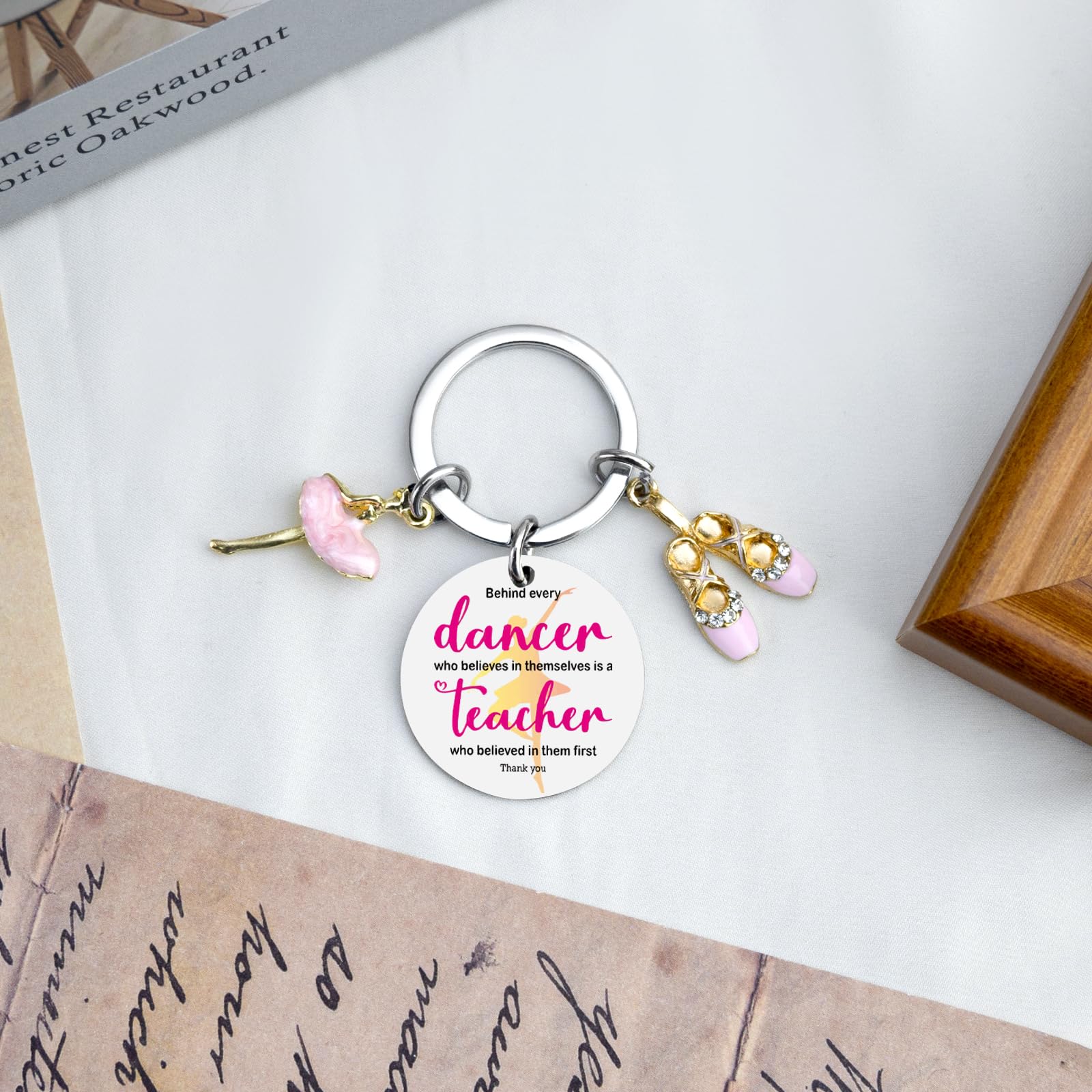 Dance Teacher Gifts Keychain Dance Teachers Appreciation Gifts Recital Gift For Girls Ballet Dancer Stuff Accessories Ballerina Present Behind Every Dancer Who Believes in Themselves Keychain