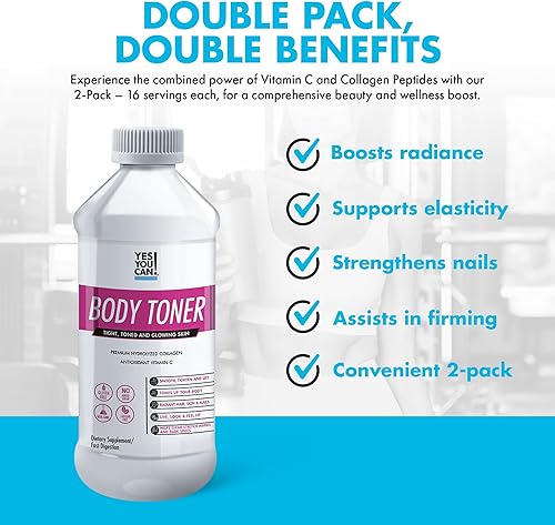 Miniatura 3 de Yes You Can! Colágeno hidrolizado de alta calidad, suplemento dietético para promover el cabello, la piel y las uñas saludables, tonificación