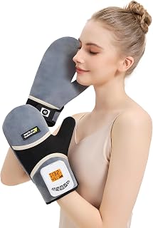 AOBOCO Hand Mssager for Arthritis and Carpal Tunnel - Cordless Hand Heating Pads with 5000mAh Rechargeable, Portable Heated Gloves for Women Men, 104℉-140℉ Heat Levels, 3 Vibration Modes