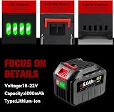 21V Batterie Li-ION avec Chargeur, 2X 6000mAh, Rechange pour Outils ONEVAN - 4