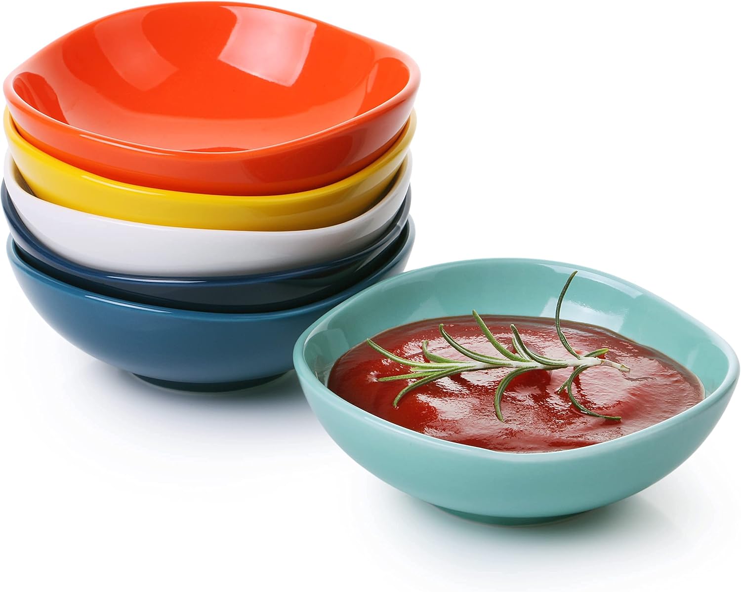 BTaT Dipping Bowls, 5 oz, Set of 6, Colorful Bowls