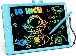 LCD Writing Tablet 10 Inch, Colorful Doodle Board Drawing Pad for Kids, Toddler Toys for 3 4 5 6 7 8 Year Old Girls Boys Gifts (Blue)