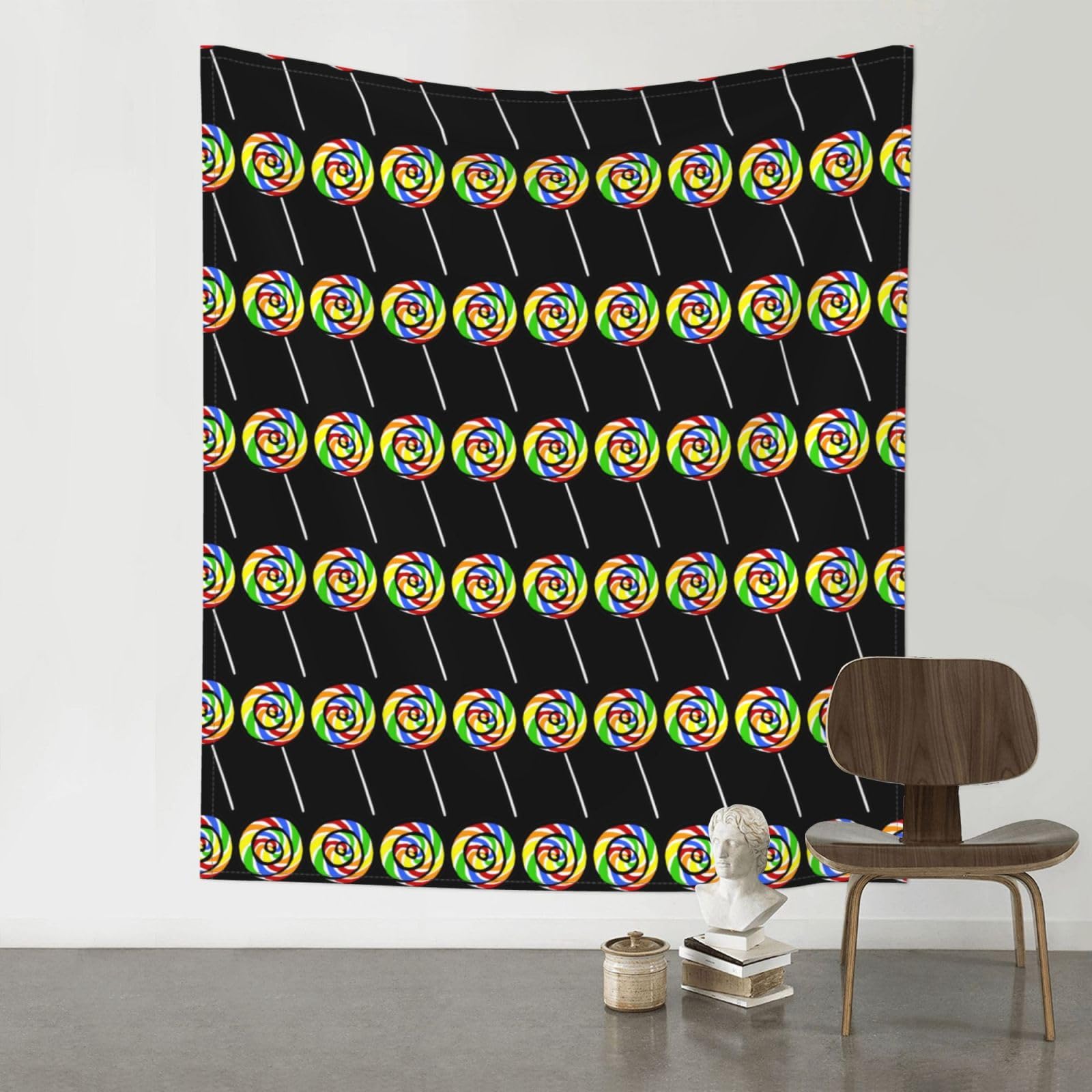 YYHWHJDE lollipop Prints 60x51in Wall Tapestry – High-Grade Polyester Throw for Dorm, Beach & Home Decor