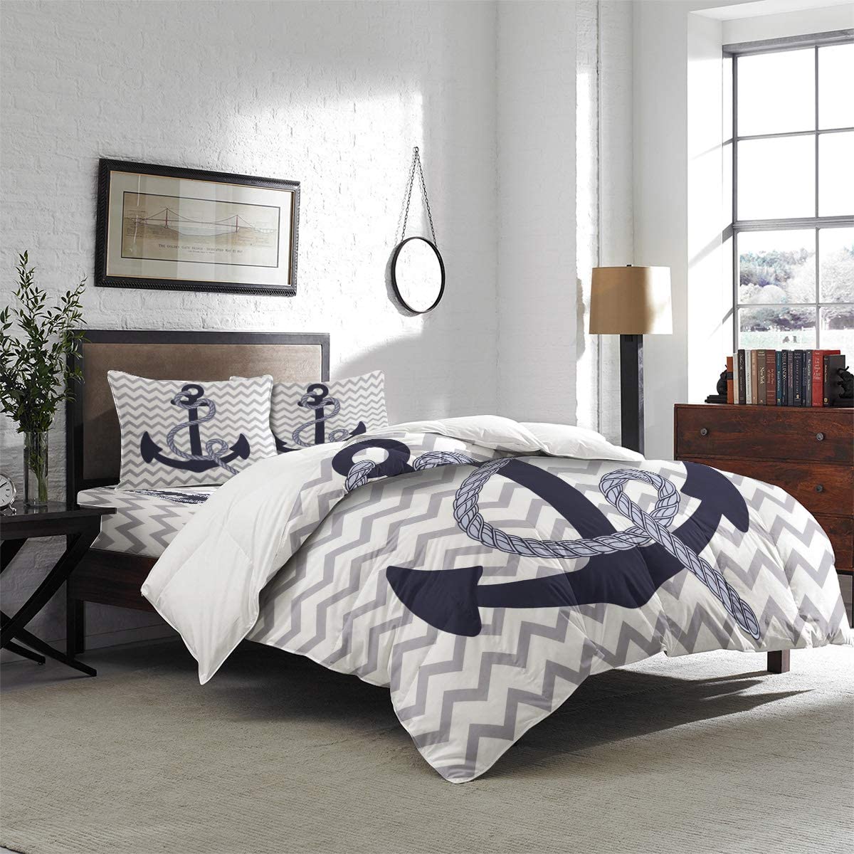 Bettwäsche 135x200 Maritim Anker Nautisch - Marine Produktbild-Vorschau 2