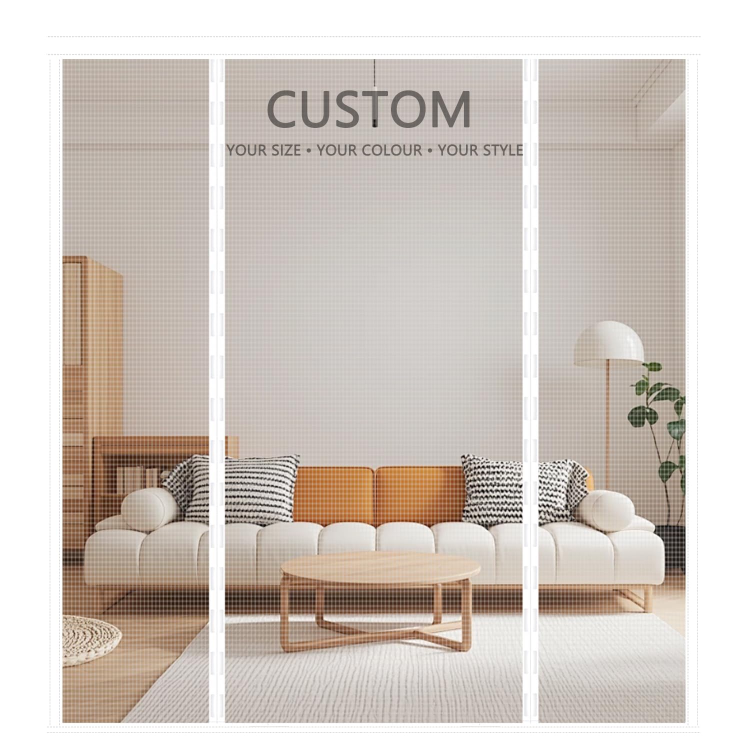 Custom Size Magnetic Screen Door Customizable Door Curtain Made to Order Insect Screen Choose Your Color Door mesh Custom fit Patio Door Cover — image 1