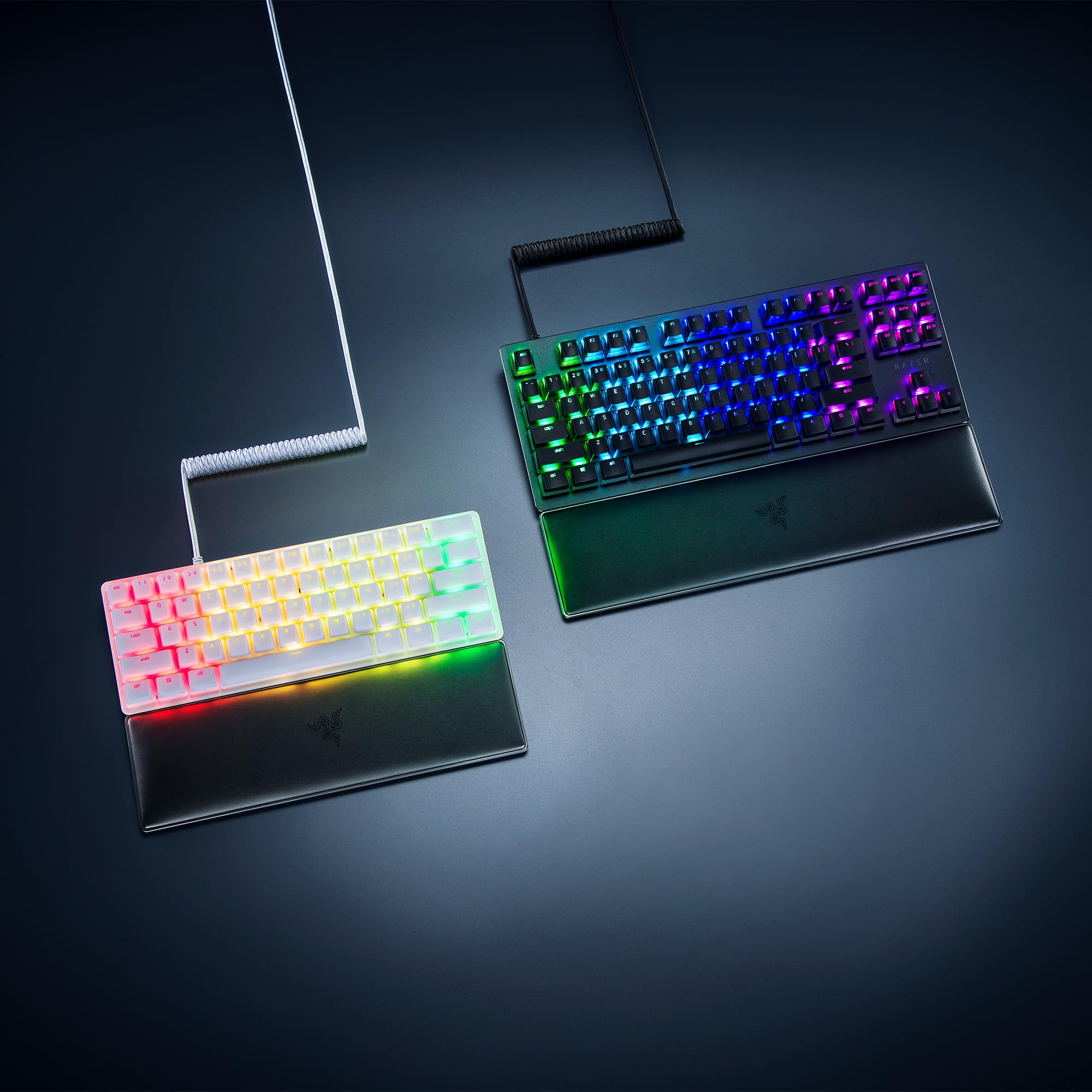 Razer Phantom Pudding Keycap Upgrade Set - Black rétroéclairage RGB Chroma, Cadran numérique Multifonction, Repose-Poignets Ergonomique