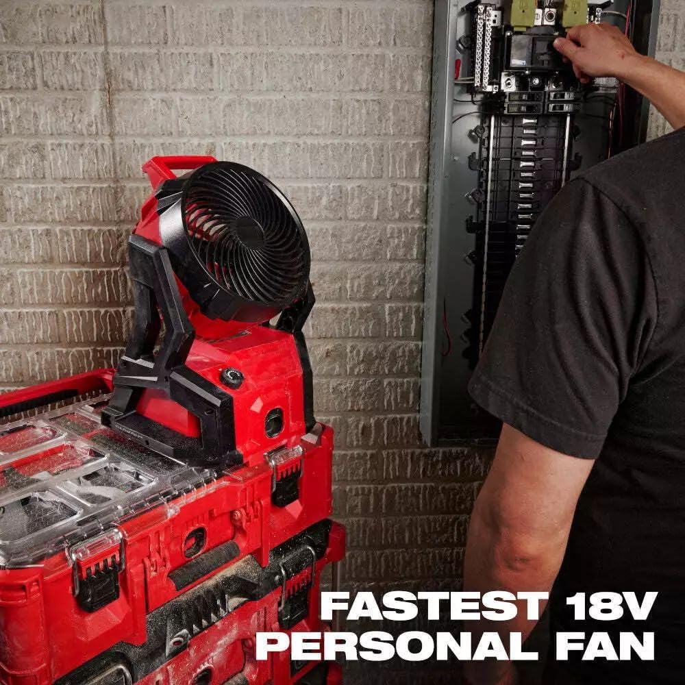 Jobsite Fans, Cordless Electric Fan, 0818-20 Compatible with Milwaukee 18V Brushless Fan -Tool Only