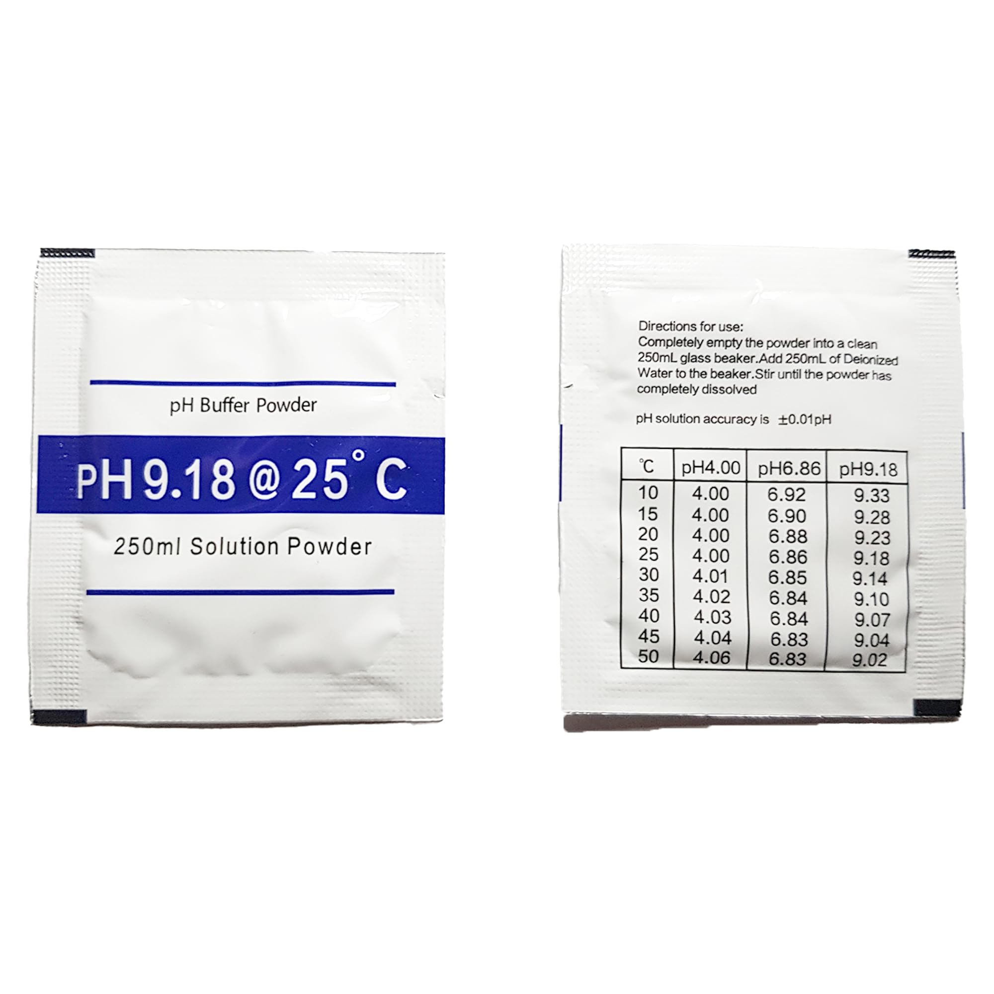15 x proszek kalibracyjny + paski pH | miernik pH 4,00 | 6,86 | 9,18, proszek kalibracyjny pH, kalibracja roztworu buforowego pH dla dokładnych wyników, 5 zestawów po 3 roztwory
