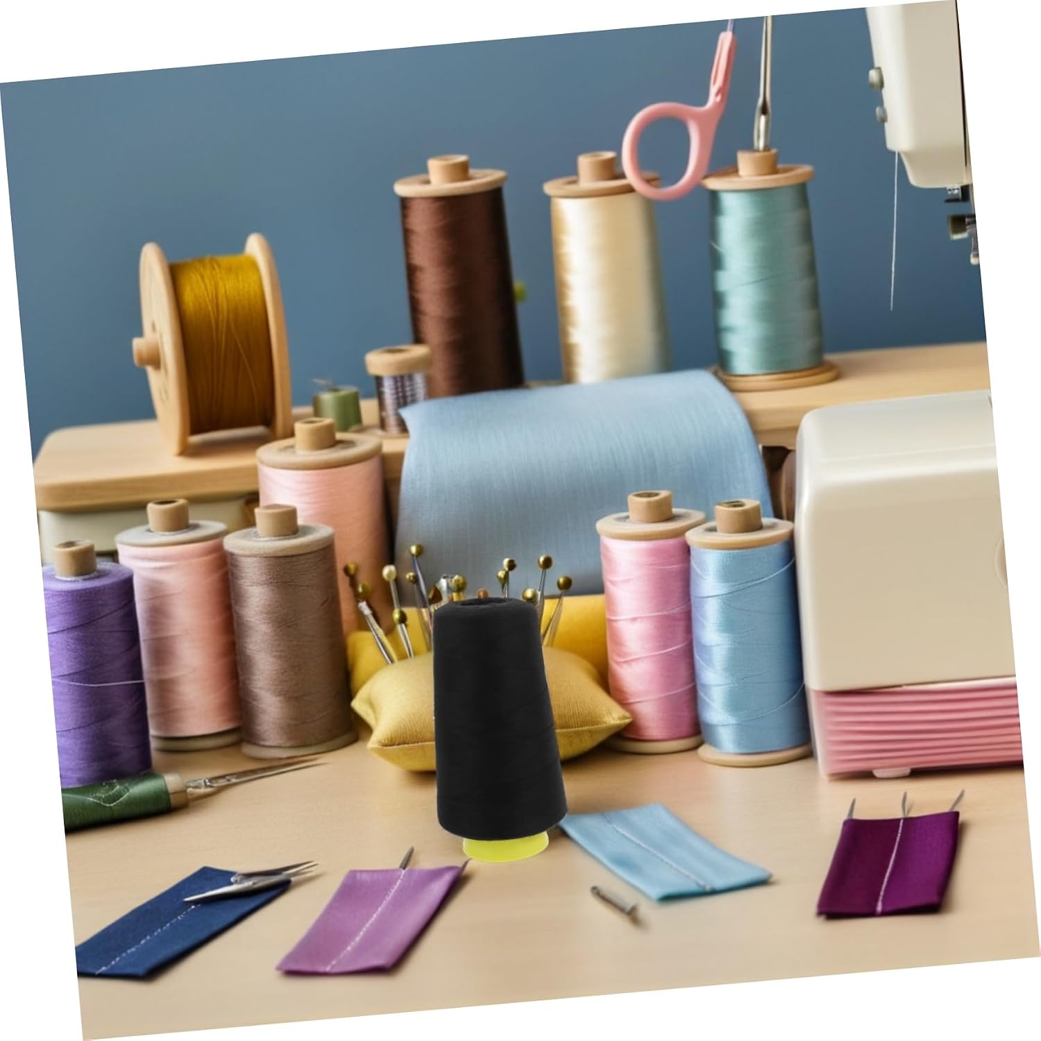 DOITOOL High Strength Polyester Thread Yards Quilting Thread Spools Cone Overlock Sewing for Upholstery