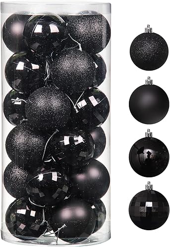 Moonet 24 esferas para decorar navideñas 236 pulgadas color inastillable esferas para adornar fiestas bodas bodas fiestas y árboles de Navidad 60 mm