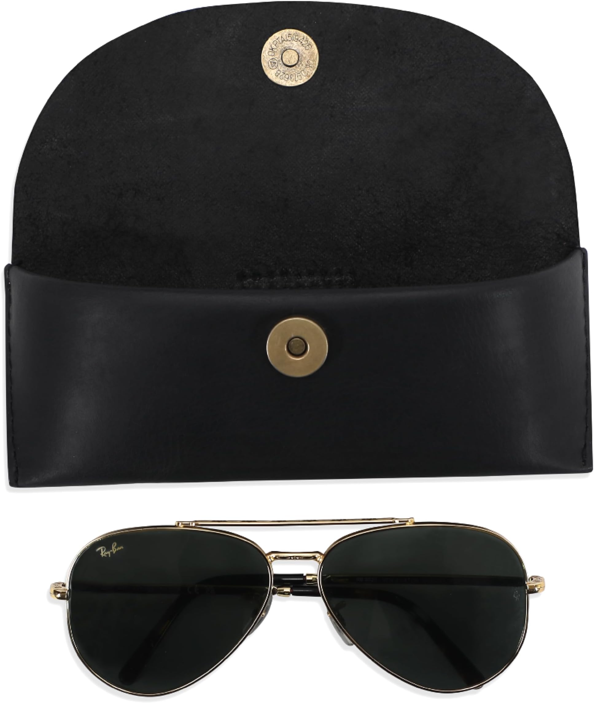 Leather Sunglasses Case Genuine Eyeglass Holder Reading Glasses Protector Vintage Eyewear Storage for Men and Women