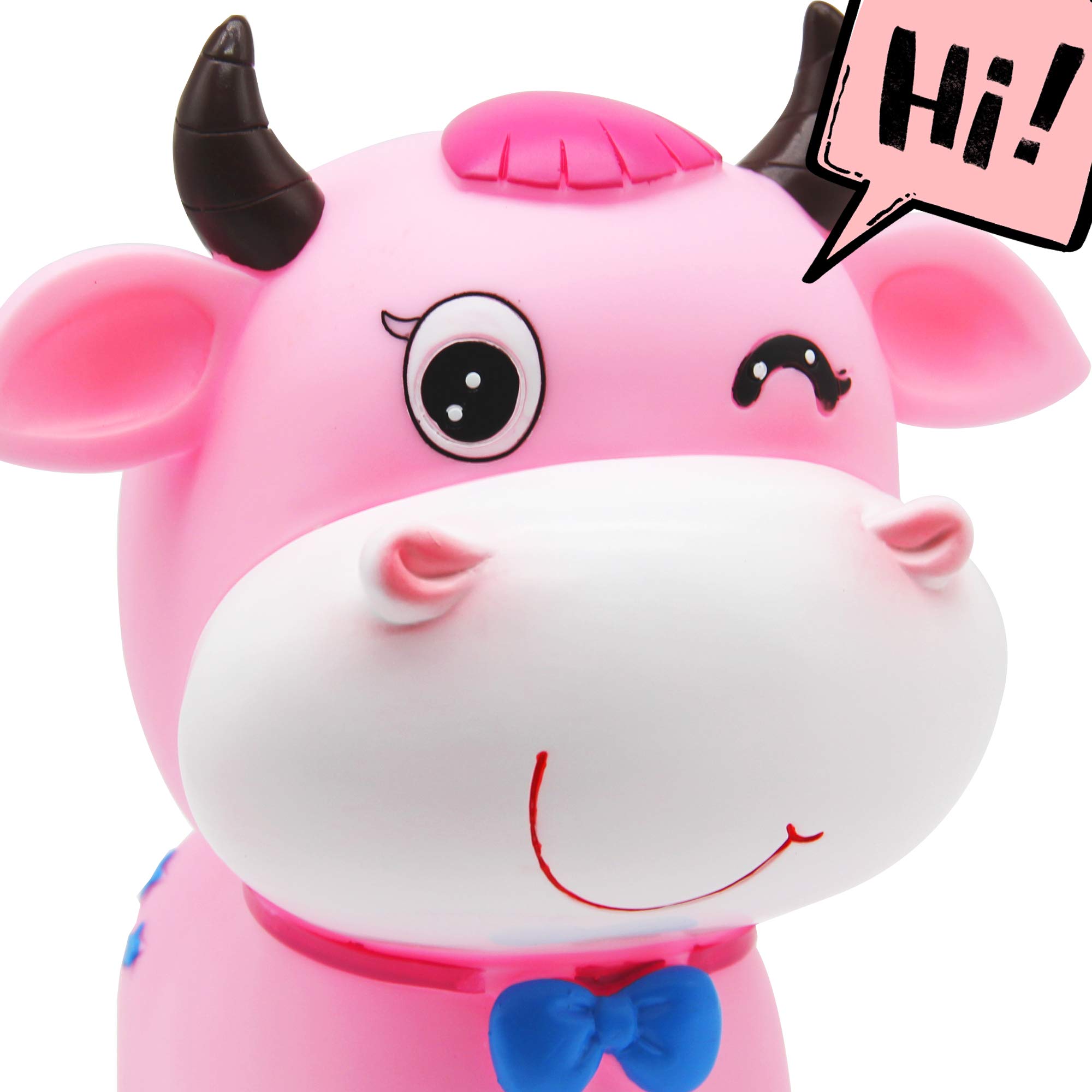 Amazon.com : H&W Lovely Bowknot Pink OX Coin Money Bank