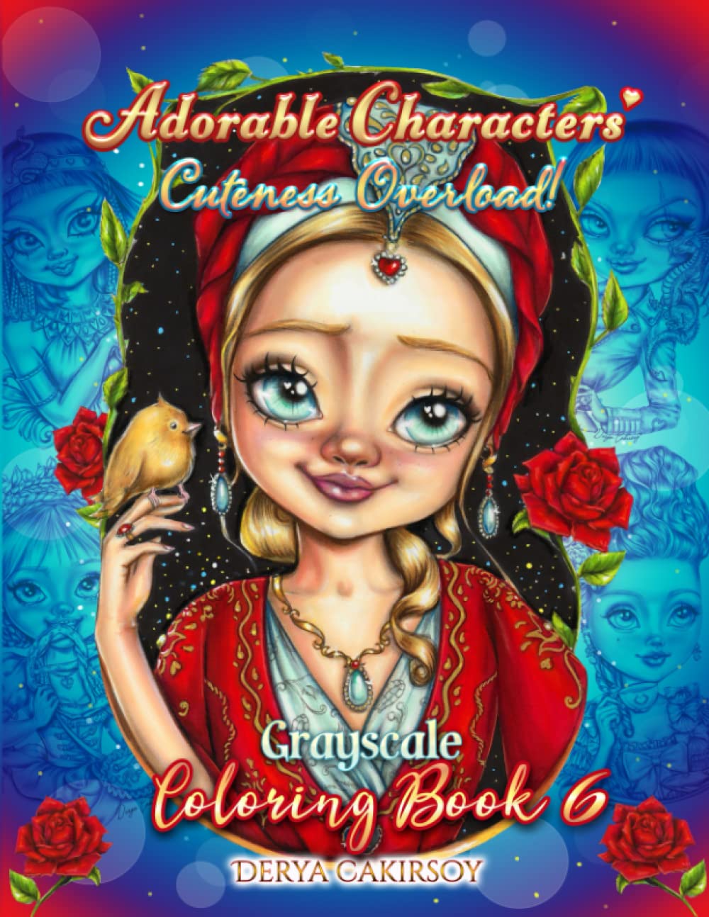Adorable Characters Cuteness Overload Grayscale Coloring Book 6