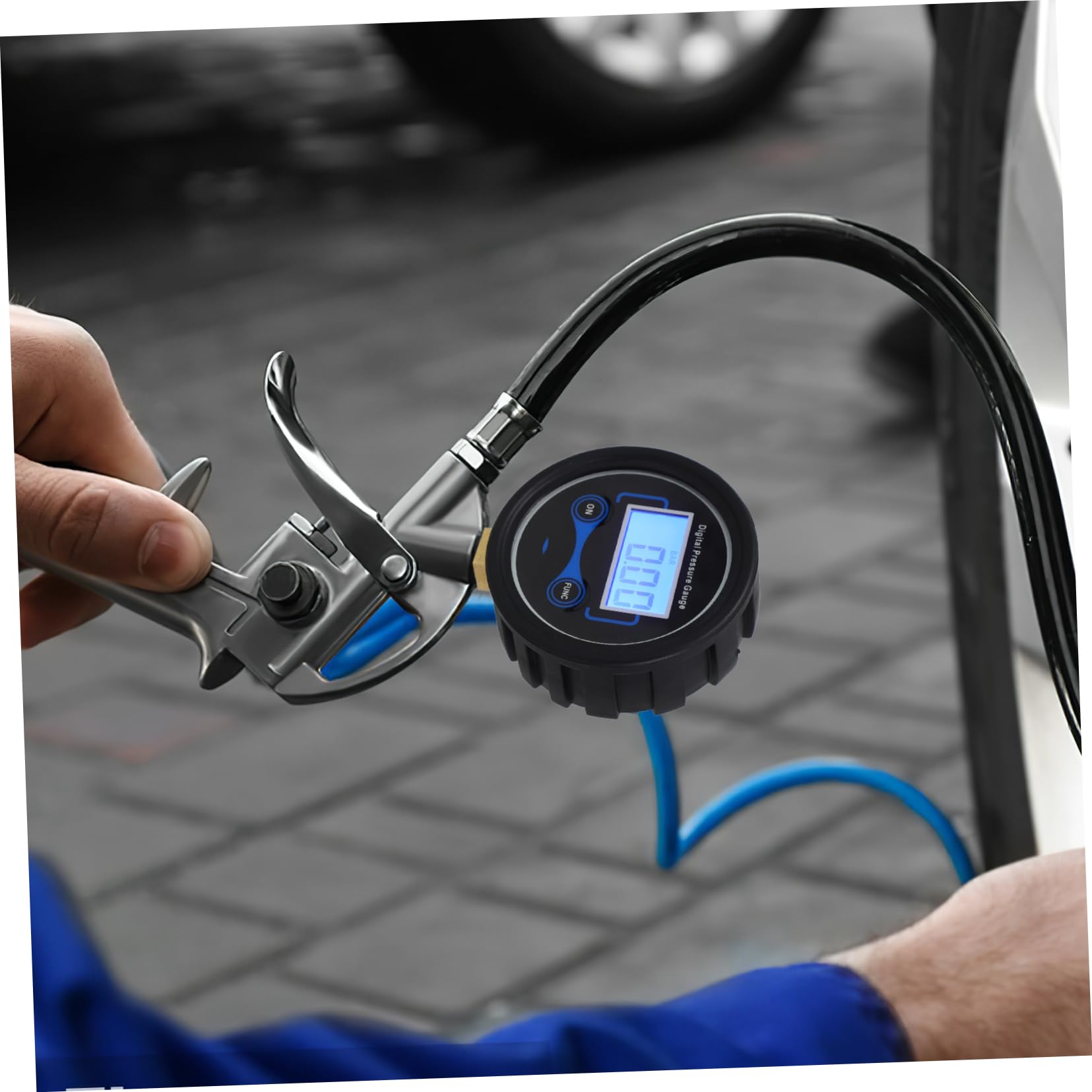 Alipis 3 Pièces Manomètre de Pression Numérique pour Pneus de Voiture Testeur de Pression avec Affichage LCD Outil de Mesure Pratique et Fiable pour Sécurité Routière