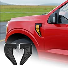 Side Marker Lights for 2024-2025 Ford F150 Spiderweb Pattern 2PCS | Side Marker Lamps Plug-and-Play ABS Plastic Housing Waterproof LED Lights Auxiliary Lamps for 2024 F-150 Accessories