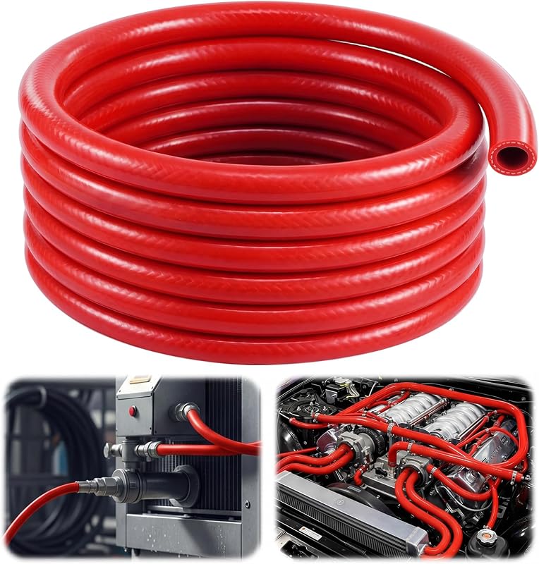 Mangueira de aquecimento em silicone Outus 19 mm x 27 mm, vermelha – Rolo de 7,62 m