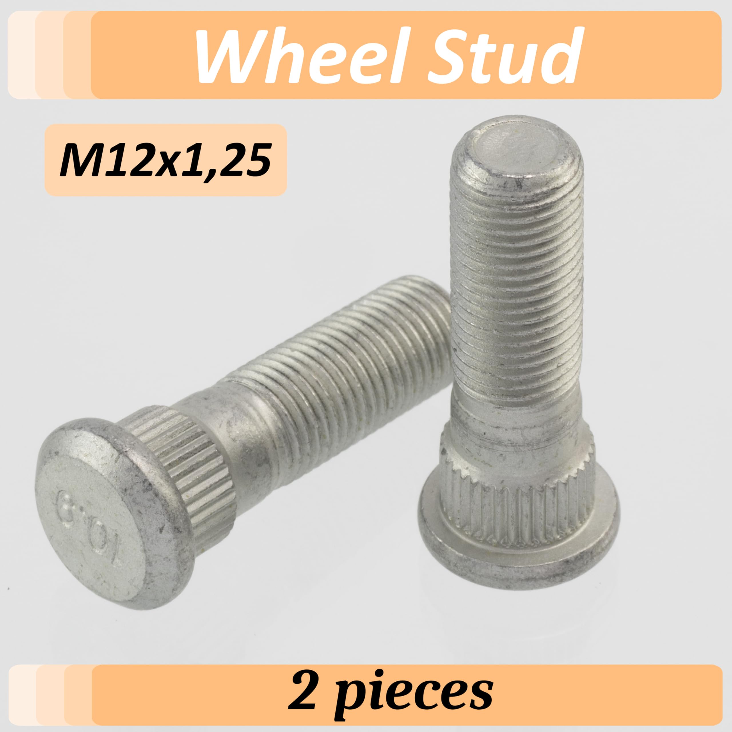 AERZETIX C77700 2x Bulloni ruota M12x1.25 compatibile OE 43222-25B00 43222-25B60 43222-41B00 432225V200