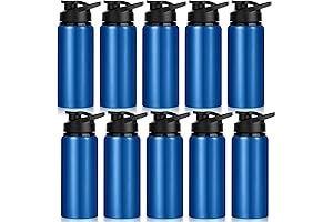 10 Pack Water Bottles Bulk - Personalized Aluminum Water Bottle for Hydration