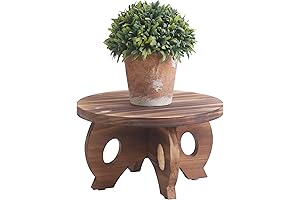 Rustic Plant Pedestal Stand for Indoor Use