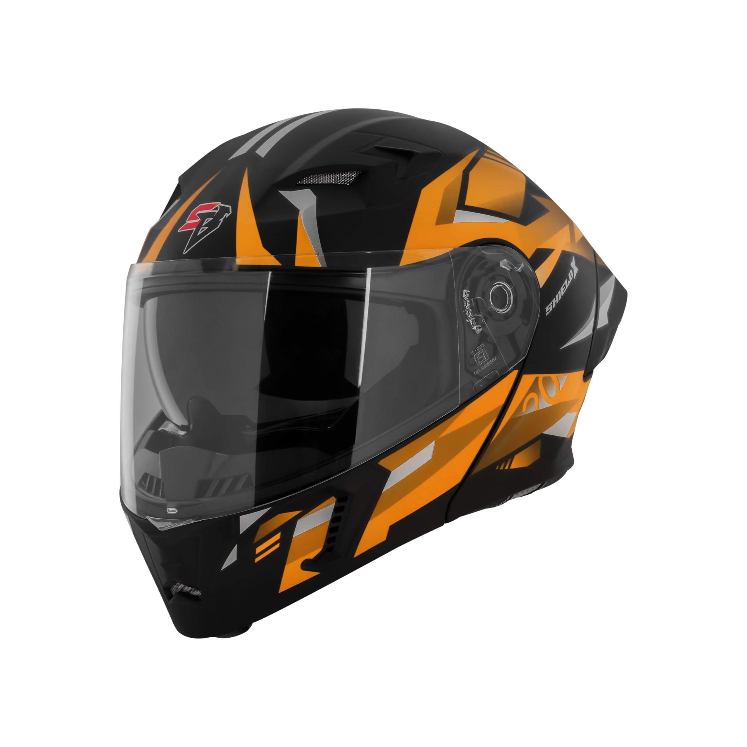 Steelbird SBA-20 Shield X ISI Certified Flip-Up Graphic Helmet for Men and Women with Inner Chrome Sun Shield-image-11