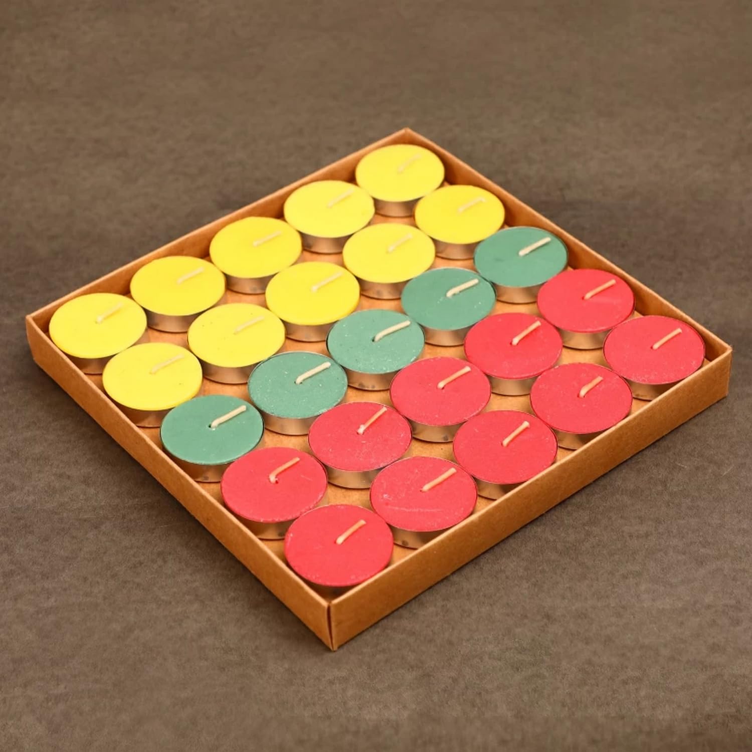 eCraftIndia Set of 20 Multicolor Scented Tea Light Candles | T Light Candles | Navaratri Diwali Decoration Items for Home Decor | Christmas Diwali Gifts Items for Family and Friends-image-0