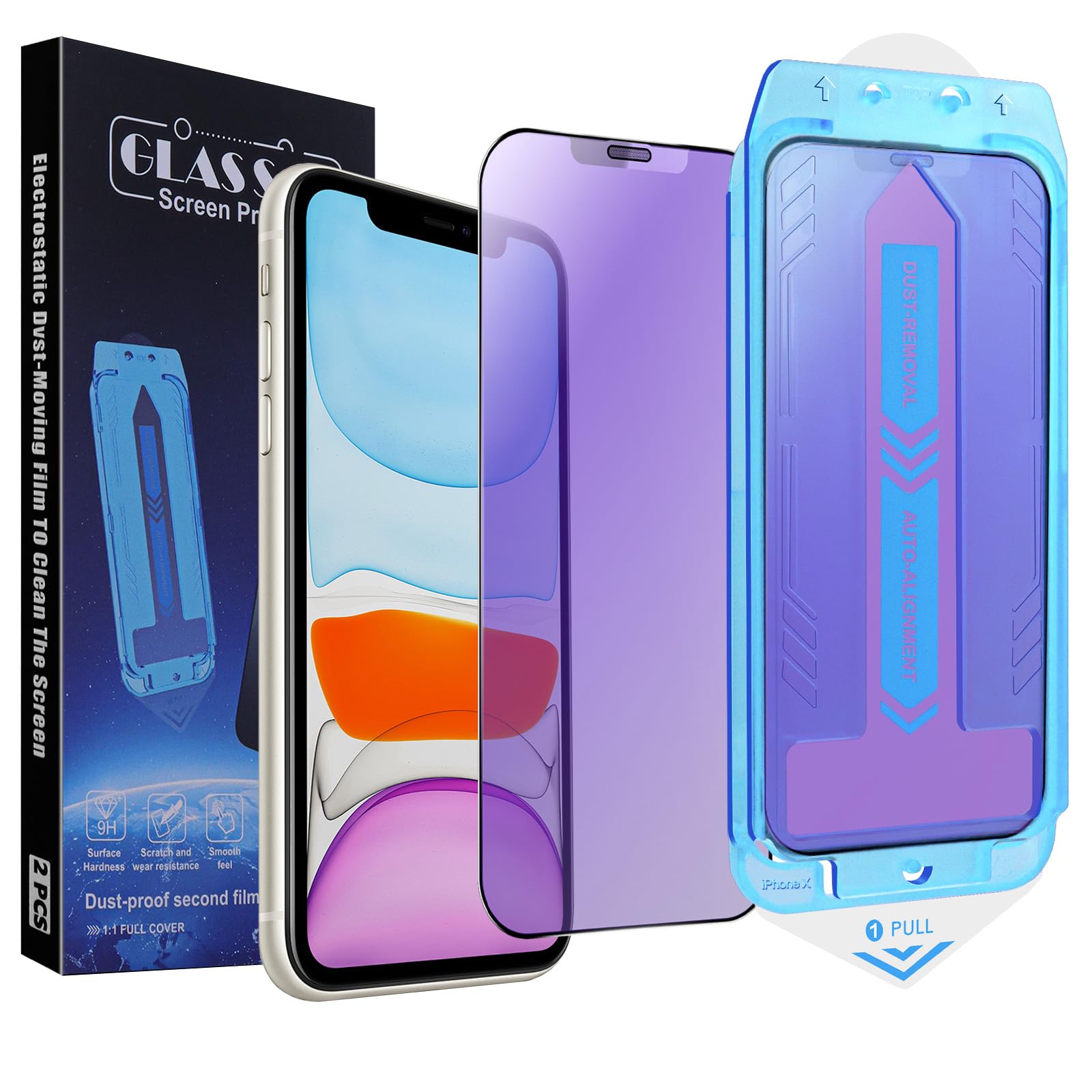 2-Pack Screen Protector for iPhone 11 Pro/XS/X Anti Blue Light Matte