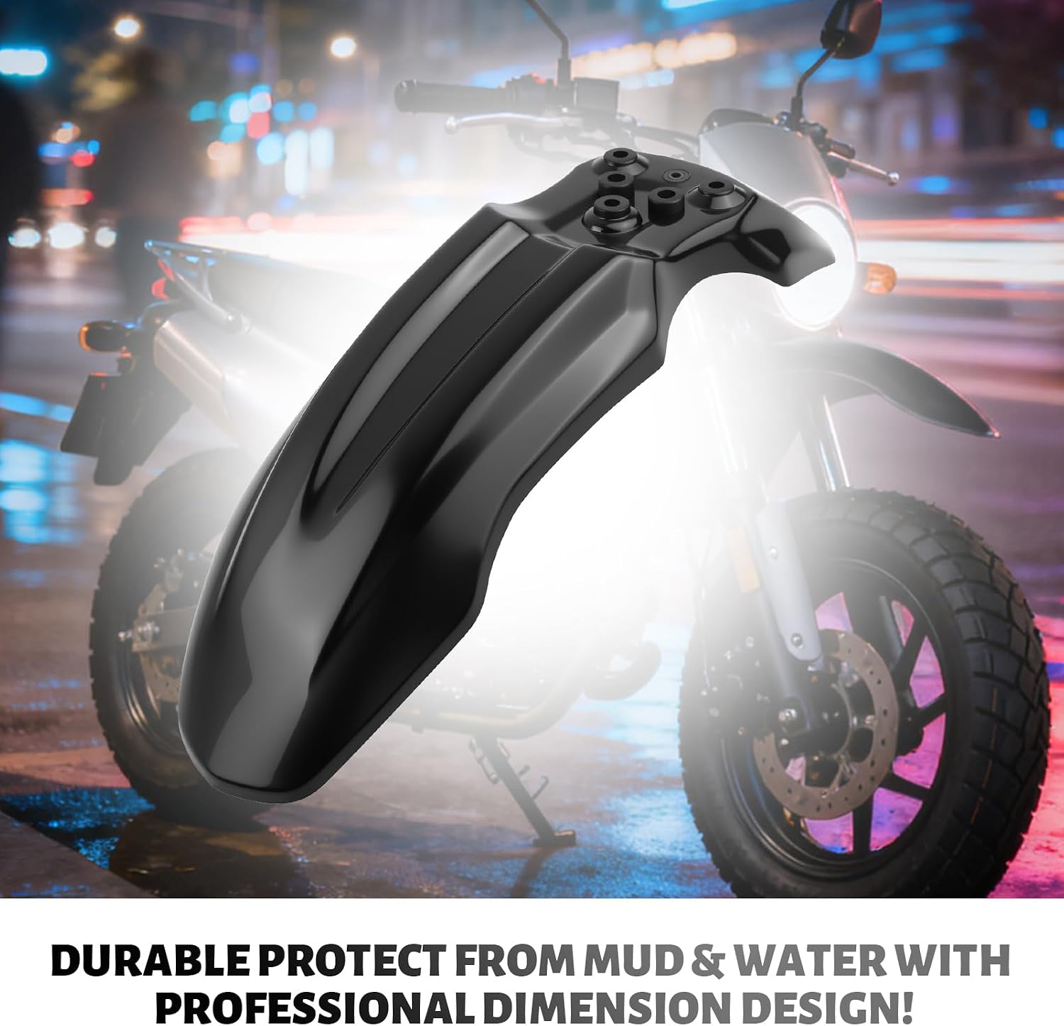 Professional Motorcycle Front Fenders,Durable Mud Guard Compatible with CRF50 Fronts Fender/125CC Pit PRO Trail Dirt Bike,Plastic Motorcycles Fender as Motorcycle Accessories (Black)