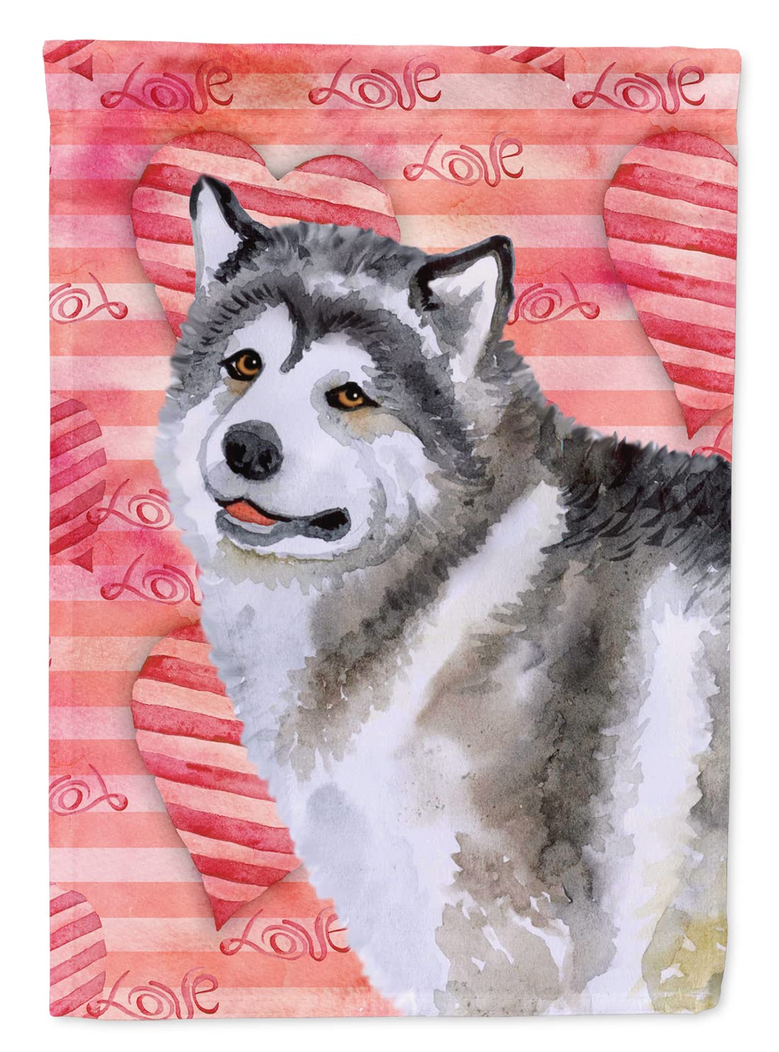 Drapeau Alaskan Malamute Love en Toile pour Célébrer Votre Compagnon à la Maison