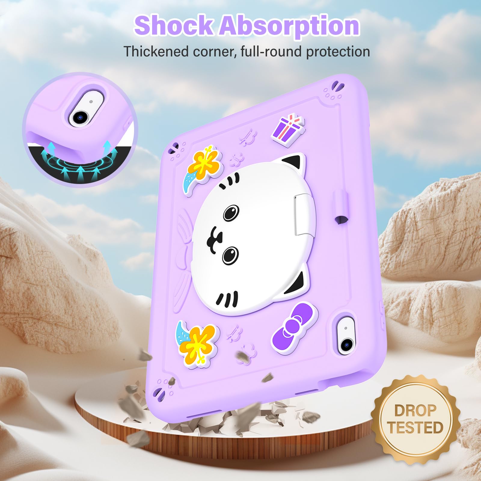 Boaretiu For IPad A16 Case/10th Generation Case - Cool Cute Cartoon