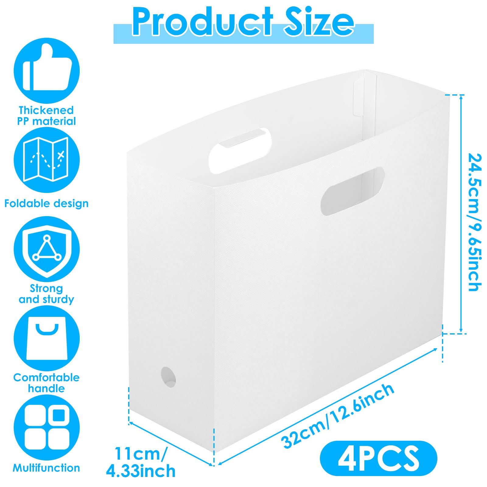 Amazon | シュイリング ファイルボックス 4枚組 A4 横 プラスチック