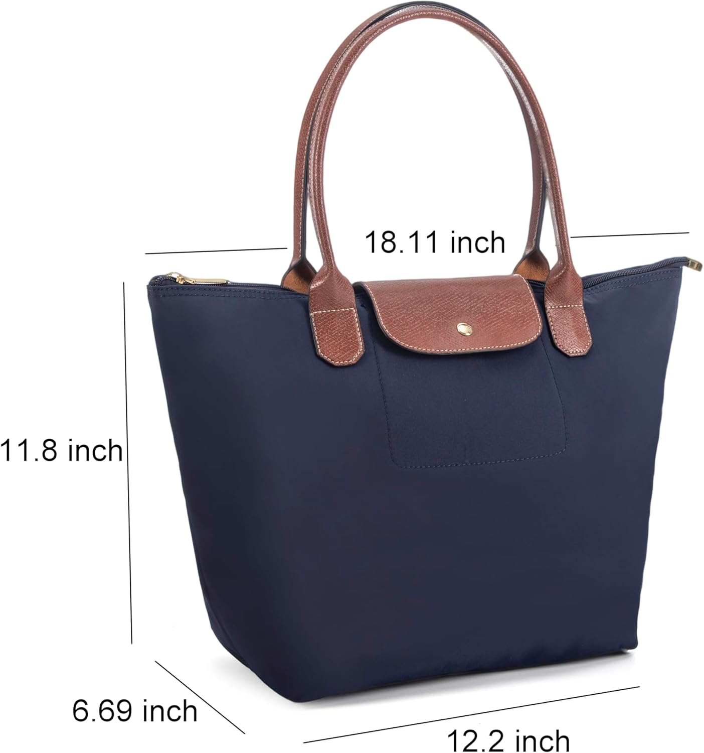 Tote Bag for Women Foldable Shoulder Bag Nylon Weekend Hobo Handbag - Image 4