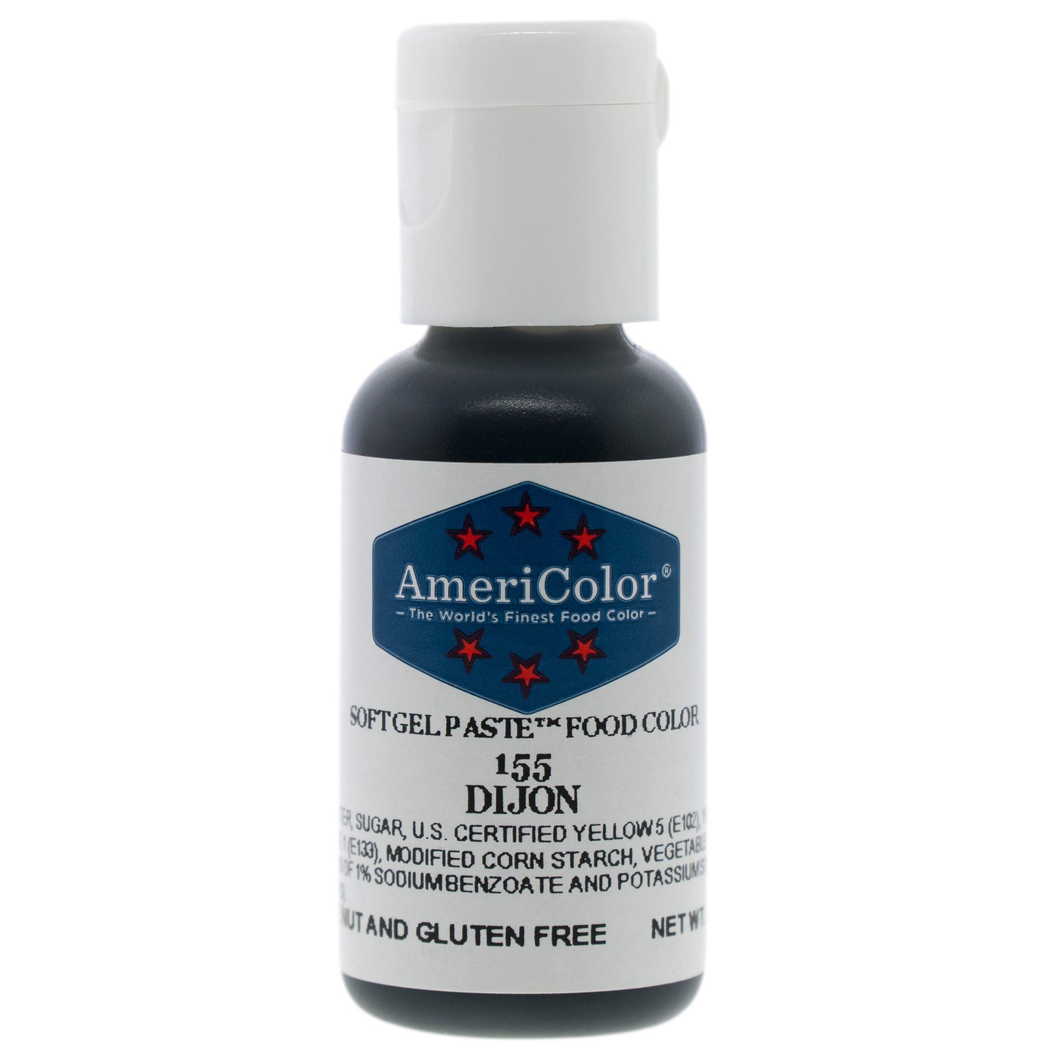 AmeriColor, Soft Gel Paste Food Color, Dijon, 0.75 Ounce Bottle