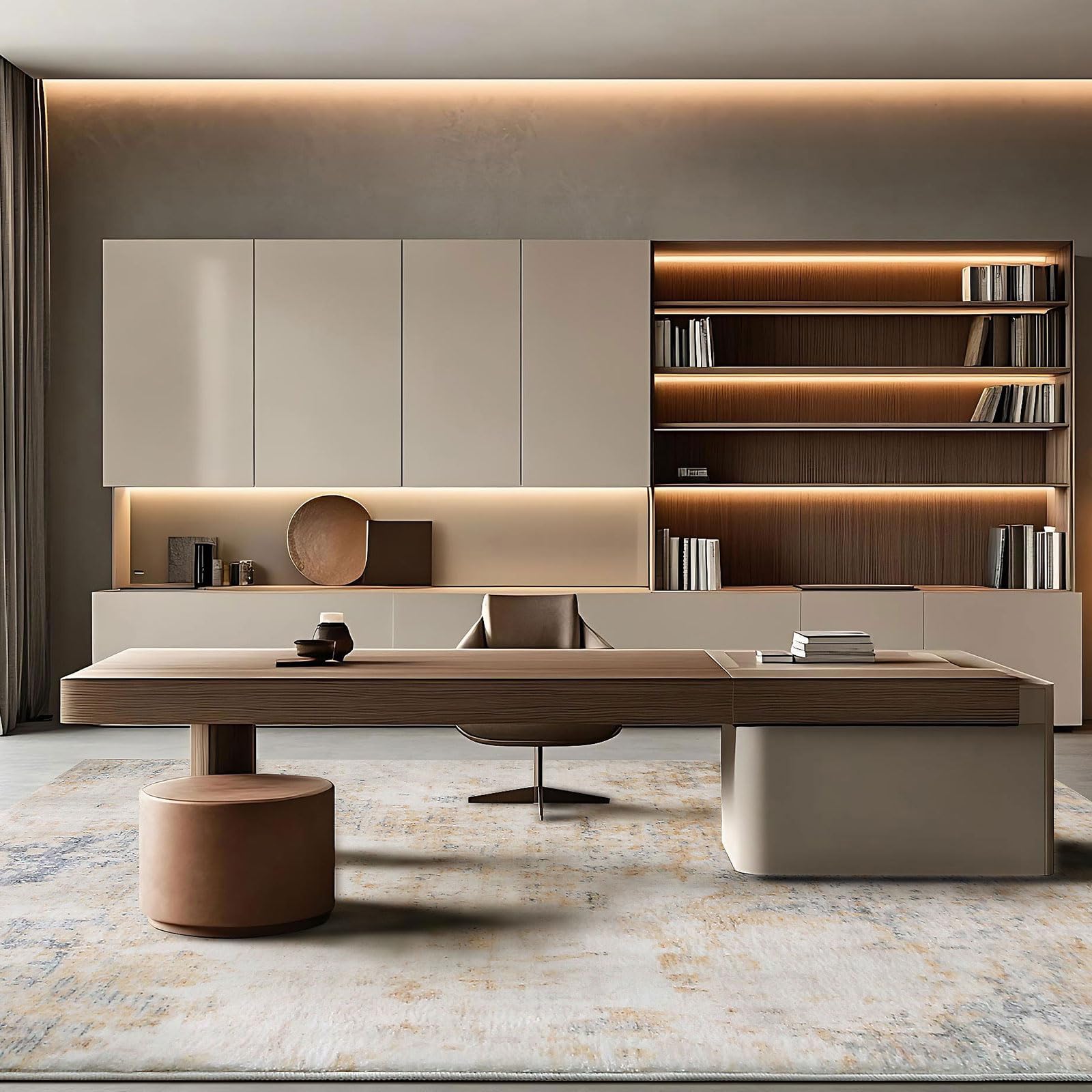 Teppich Wohnzimmer Schlafzimmer KurzFlor Modern Teppiche Groß Weich rutschfest Abstrakte (Grau/Beige/Gold/Multi, 160 x 200 cm)