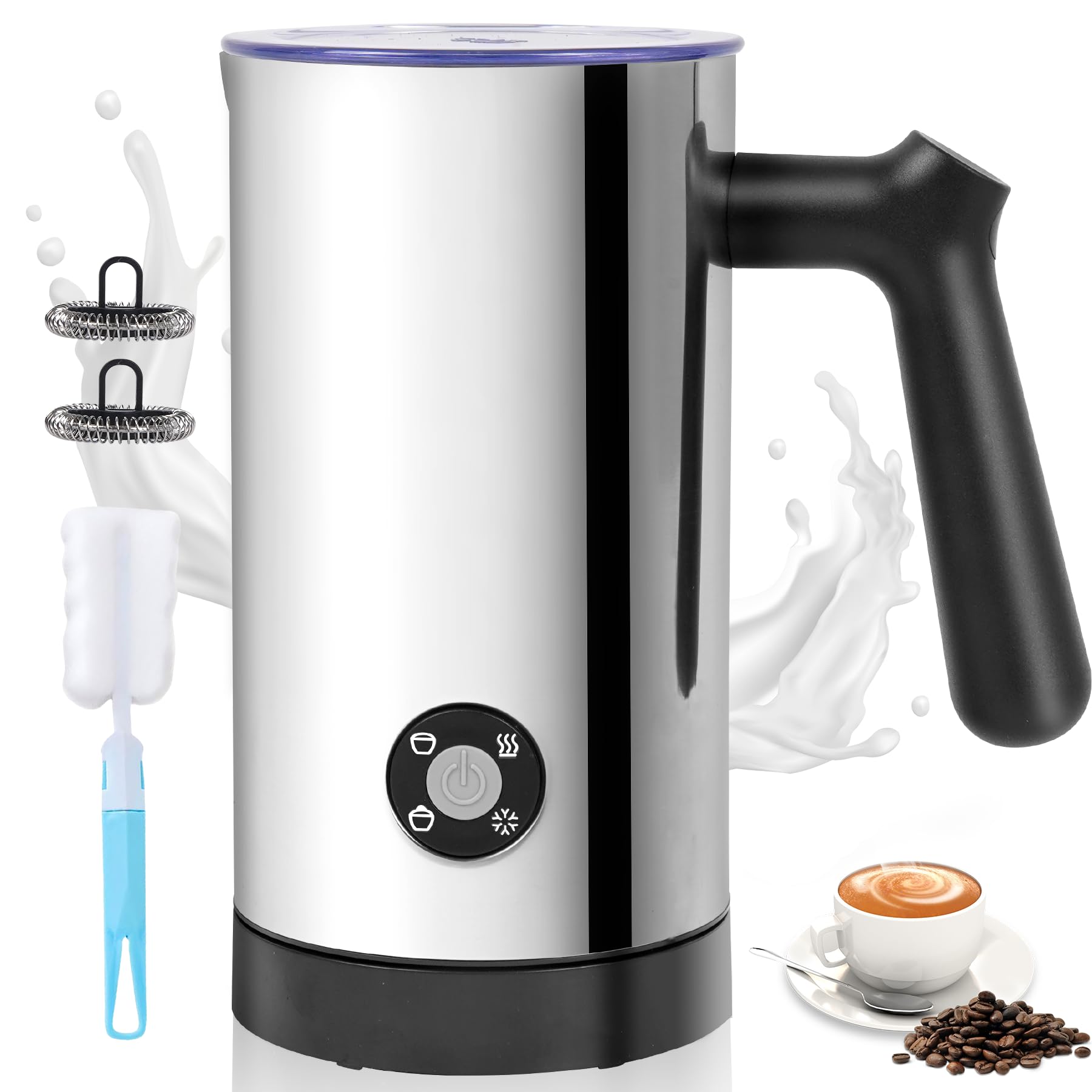 Electric Milk Frother 4 In 1, Milk Frother Induction 500 Ml