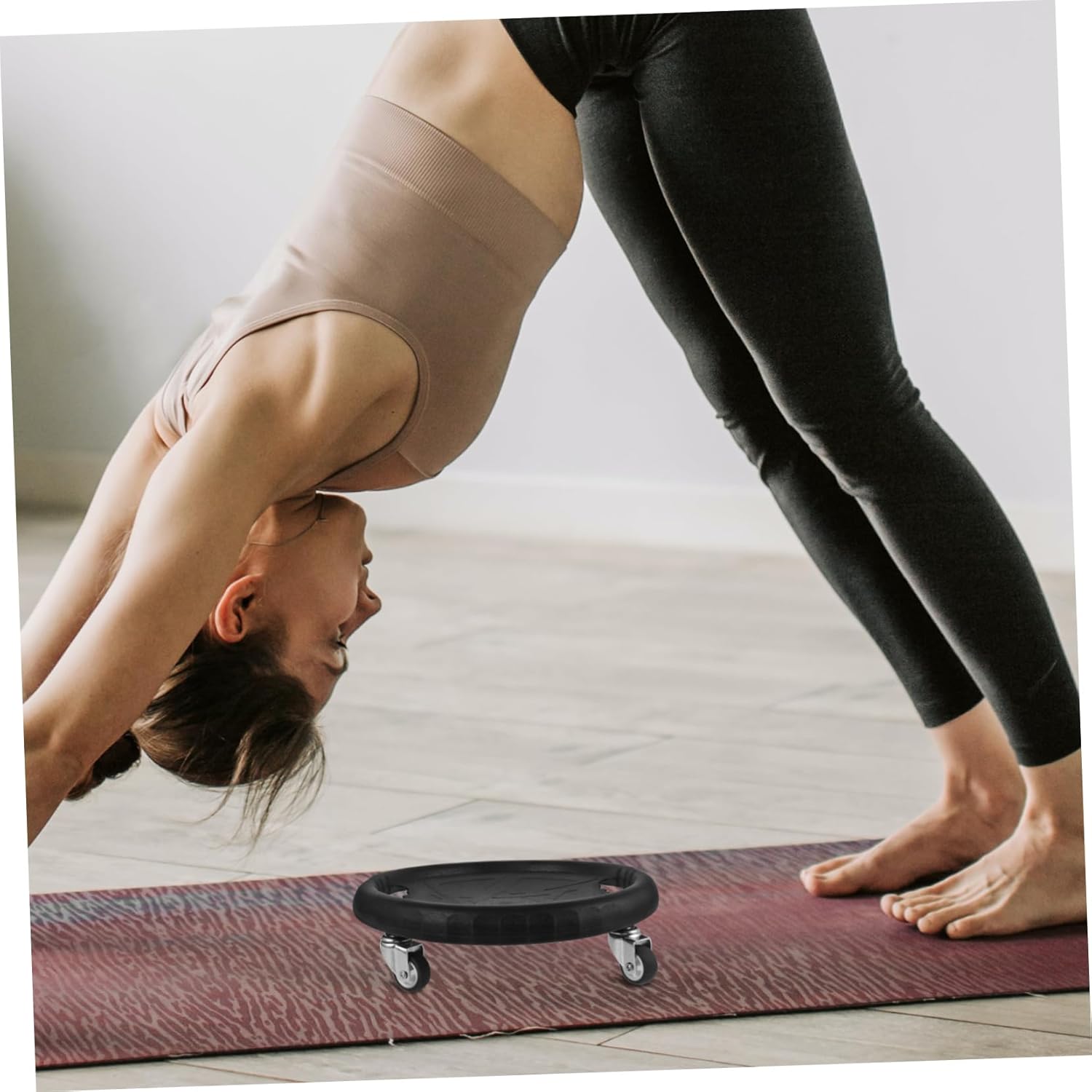KESYOO Abdominal Fitness Disc with Knee Pad Quiet PU Sliding Plate for Full Body Workouts Core Strength Training Equipment for Men and Women Compact Design for Home Use