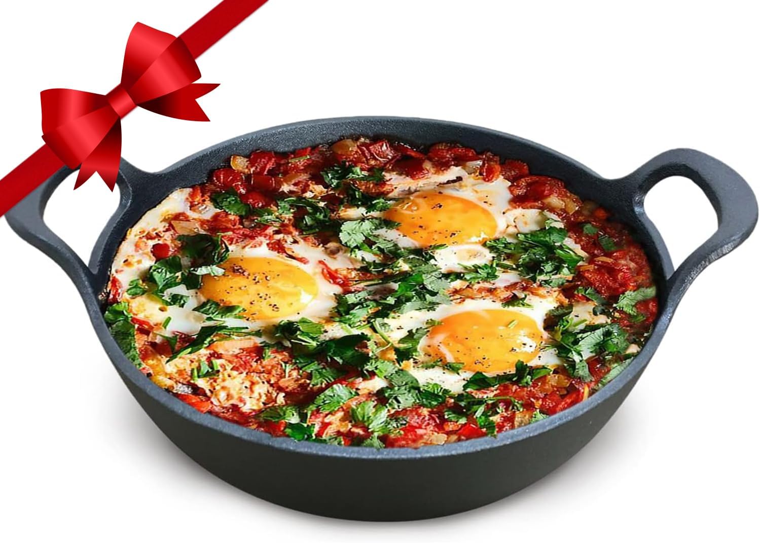 Healthy Choices 3 Qt Pre Seasoned Cast Iron Grilling Wok with 2 Loop