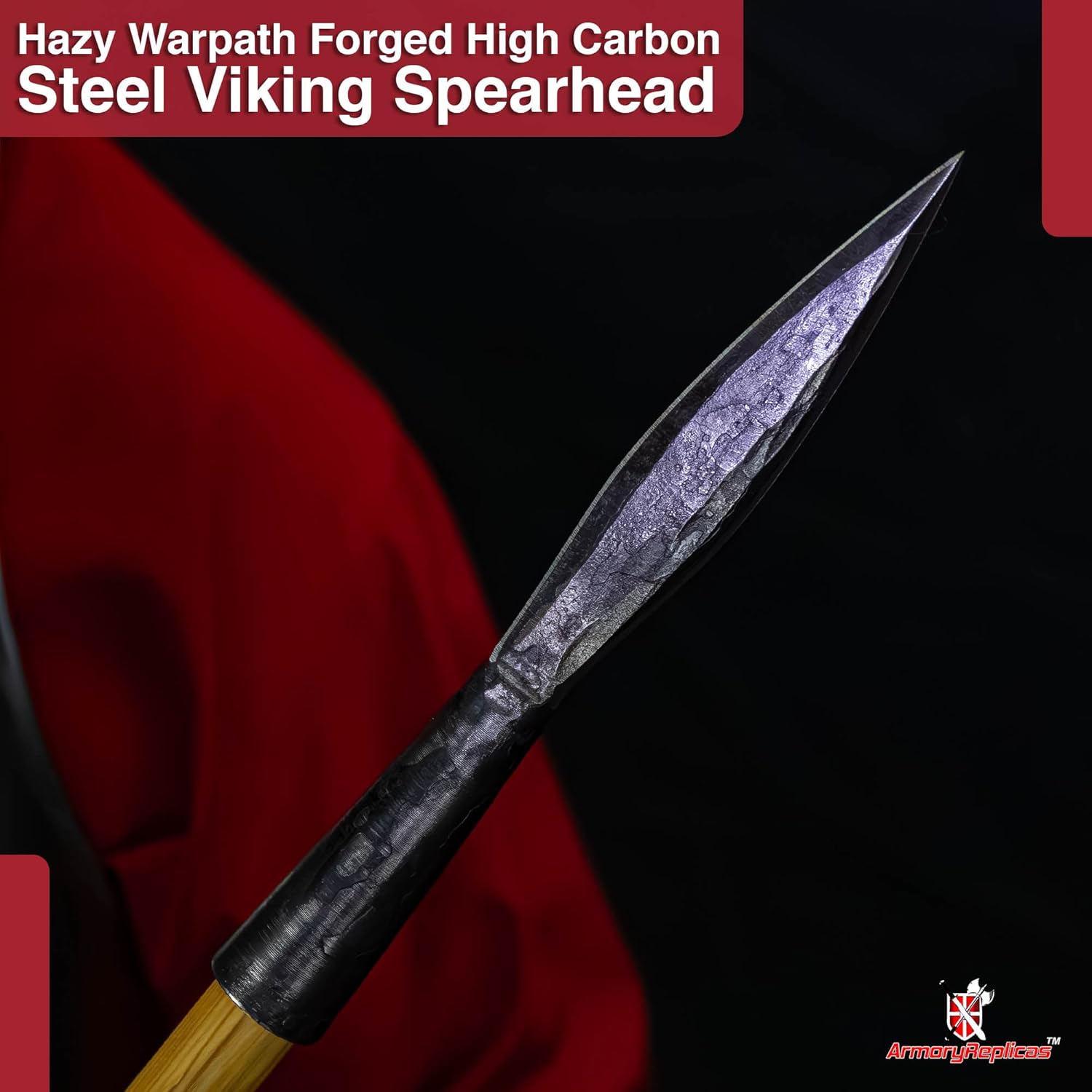 Armory Replicas™ Metal Puncture Forged High Carbon Steel Antiqued Predrilled Spearhead
