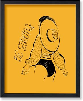 Poster Master Be Strong Poster - Retro Fashion Print - Woman in Bikini Art - Trendy Design - Drawing Design - Abstract Print - Chic Boho Decor - Bathroom or Girls Bedroom Decor - 8x10 UNFRAMED
