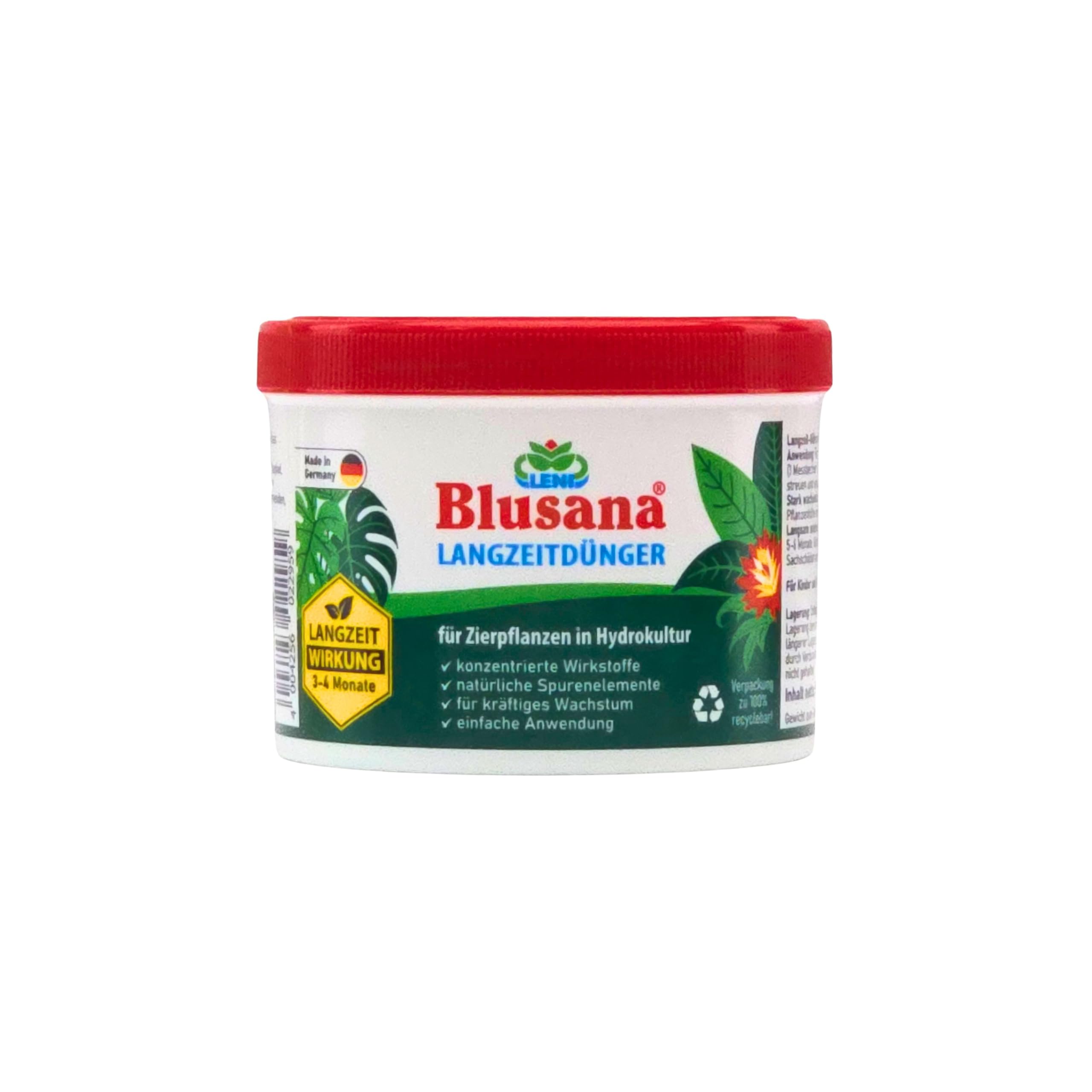 Blusana Langzeitdünger Lewatit HD 50 für Zierpflanzen in Hydrokultur | NPK mineralischer Dünger mit Ionenaustauscher 3-4 Monate Wirkung | Dose 200 ml Granulat