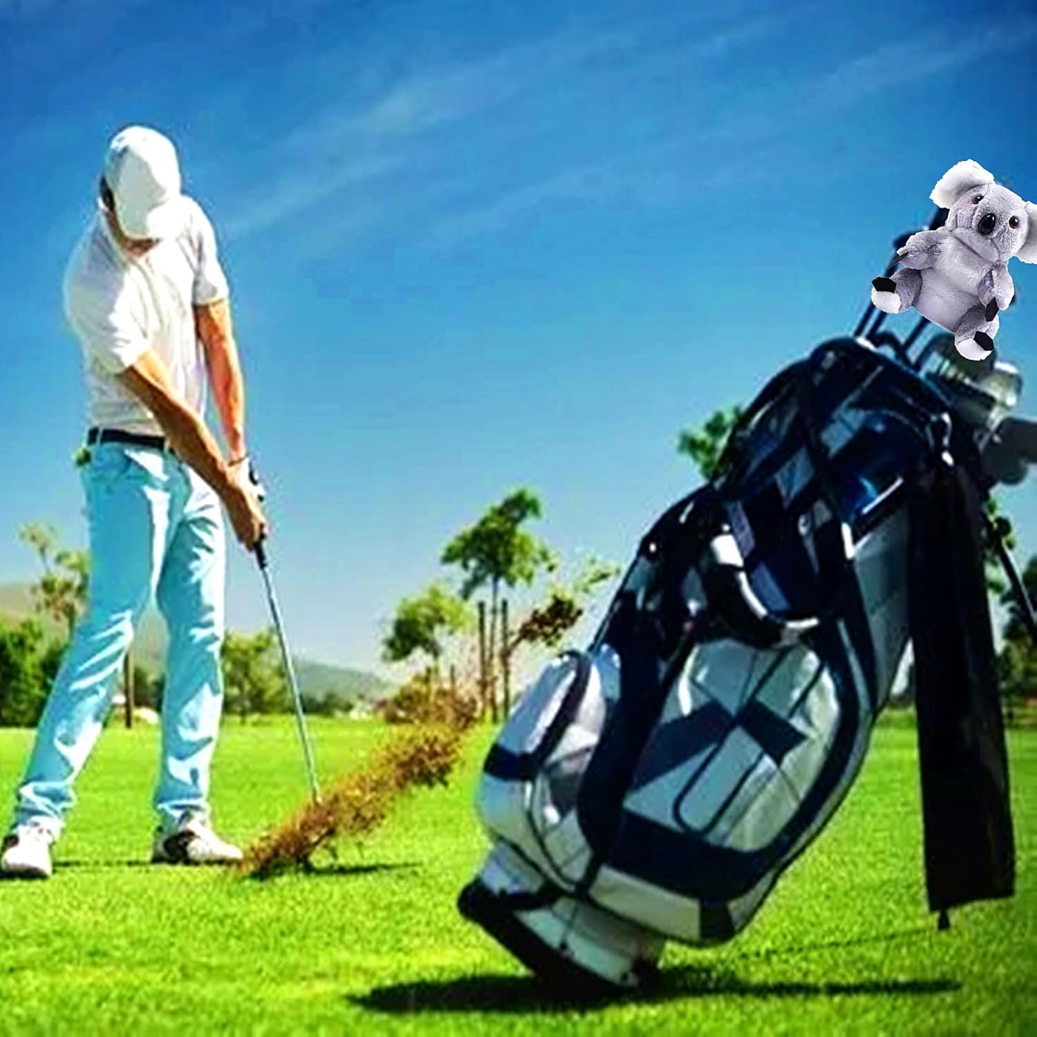 Golf Club Head Cover Funny Cartoon Golf Animal Wood Pole Set Suitable for 460 cc