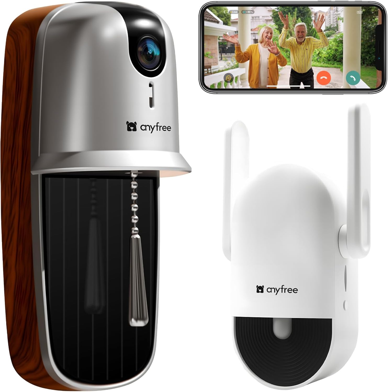 2025 Newly Video Doorbell Camera Wireless, AI Motion Detection, 3280ft Wireless Long Range Signal, HDR Ultra-Clear 2.4g & 5g Video Doorbells Camera with Chime,Solar Extends Battery Life