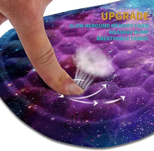 Vista 2 de Hokafenle Ergonomic Mouse Pad Wrist Support, Wrist Rest Mousepad for Carpal Tunnel Pain Relief with Integrated Memory Foam Slope Massage Bulge