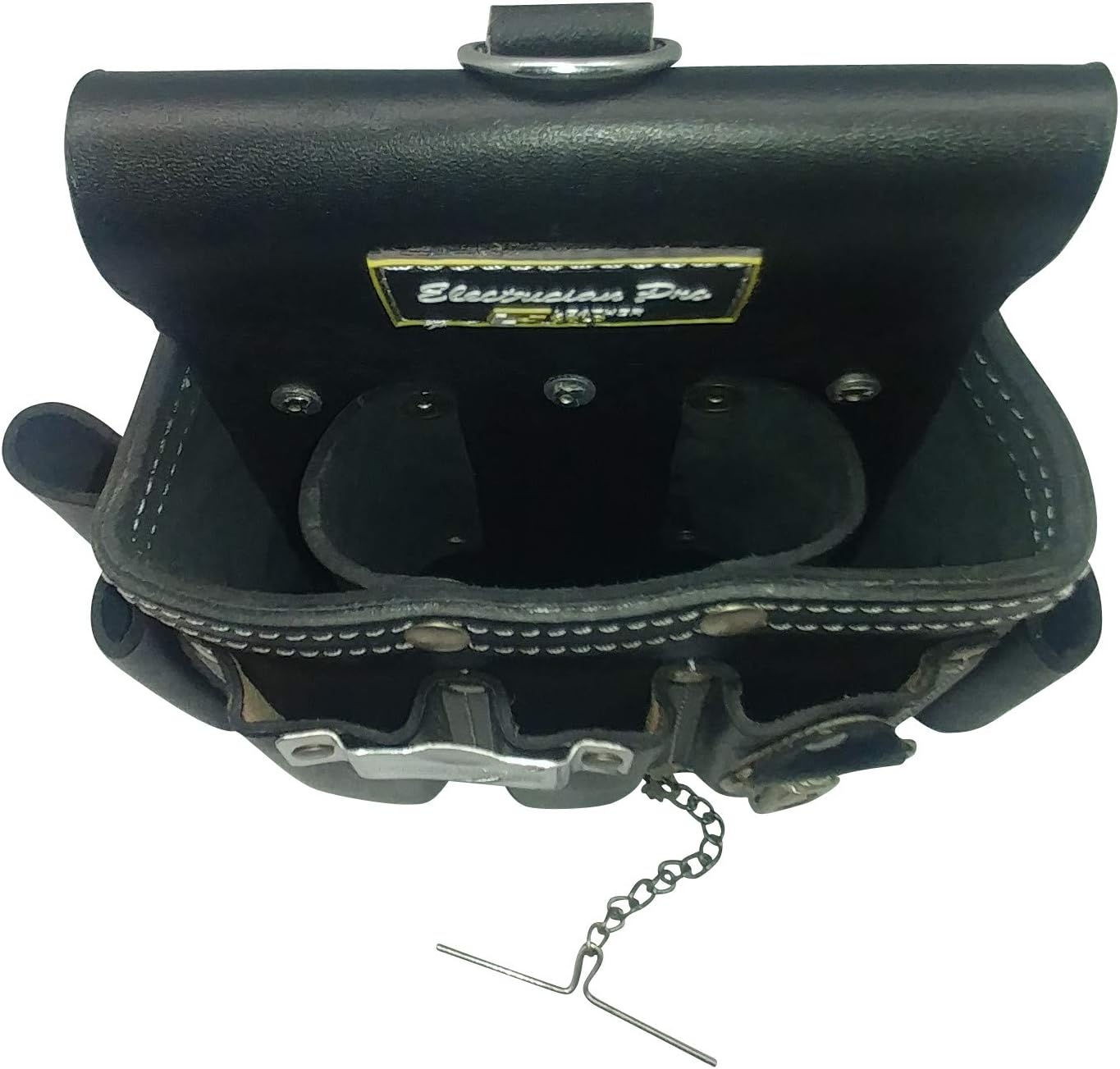 Leather Electrician Tool Pouch, Black | Professional Tool Belt 3400